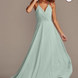 Dusty Sage David’s Bridal Bridesmaid Dress